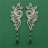 American Diamond Long Earring with 2 Tone Plating