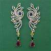 American Diamond Long Earring with 2 Tone Plating