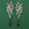 American Diamond Long Earring with 2 Tone Plating