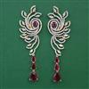 American Diamond Long Earring with 2 Tone Plating
