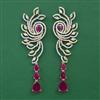 American Diamond Long Earring with 2 Tone Plating
