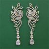 American Diamond Long Earring with 2 Tone Plating