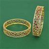 American Diamond 2 Pc Classic Bangles with Gold Plating