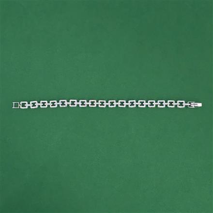 American Diamond Openable Bracelet With Rhodium Plating