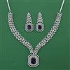 American Diamond Classic Necklace with Rhodium Plating