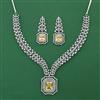 American Diamond Classic Necklace with Rhodium Plating