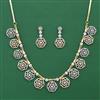 American Diamond Classic Necklace with Rhodium Plating 2 Tone Plating Mehndi Plating Carat Plating