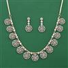 American Diamond Classic Necklace with Rhodium Plating 2 Tone Plating Mehndi Plating Carat Plating