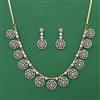 American Diamond Classic Necklace with Rhodium Plating 2 Tone Plating Mehndi Plating Carat Plating
