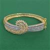 American Diamond Openable kada with Rhodium Plating 2 Tone Plating Mehndi Plating Carat Plating