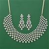 American Diamond Classic Necklace with Rhodium Plating 2 Tone Plating Mehndi Plating