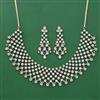 American Diamond Classic Necklace with Rhodium Plating 2 Tone Plating Mehndi Plating