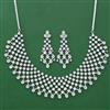 American Diamond Classic Necklace with Rhodium Plating 2 Tone Plating Mehndi Plating