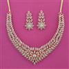 American Diamond Classic Necklace with Rhodium Plating 2 Tone Plating Mehndi Plating