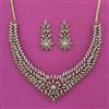 American Diamond Classic Necklace with Rhodium Plating 2 Tone Plating Mehndi Plating