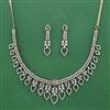 American Diamond Classic Necklace with Rhodium Plating 2 Tone Plating Mehndi Plating