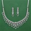 American Diamond Classic Necklace with Rhodium Plating 2 Tone Plating Mehndi Plating