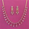 American Diamond Classic Necklace with Rhodium Plating 2 Tone Plating
