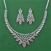 American Diamond Classic Necklace with Rhodium Plating