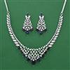 American Diamond Classic Necklace with Rhodium Plating