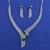 American Diamond Classic Necklace with Rhodium Plating