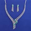 American Diamond Classic Necklace with Rhodium Plating