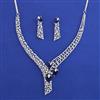 American Diamond Classic Necklace with Rhodium Plating