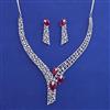 American Diamond Classic Necklace with Rhodium Plating