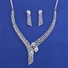 American Diamond Classic Necklace with Rhodium Plating