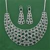 American Diamond Classic Necklace with Rhodium Plating