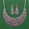 American Diamond Classic Necklace with Rhodium Plating
