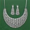 American Diamond Classic Necklace with Rhodium Plating