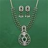 American Diamond Layered Necklace with 2 Tone Plating