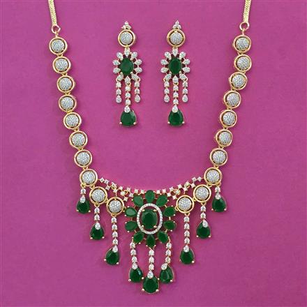 American Diamond Classic Necklace with Carat Plating