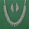 American Diamond Classic Necklace with Rhodium Plating 2 Tone Plating Mehndi Plating
