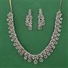 American Diamond Classic Necklace with Rhodium Plating 2 Tone Plating Mehndi Plating