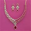 American Diamond Classic Necklace with 2 Tone Plating