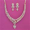 American Diamond Classic Necklace with 2 Tone Plating