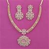 American Diamond Classic Necklace with 2 Tone Plating