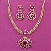 American Diamond Classic Necklace with 2 Tone Plating