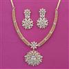 American Diamond Classic Necklace with 2 Tone Plating