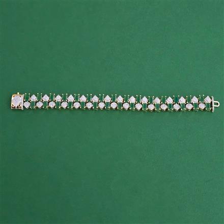 American Diamond Classic Bracelet with 2 Tone Plating