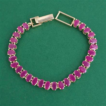 American Diamond Classic Bracelet with 2 Tone Plating