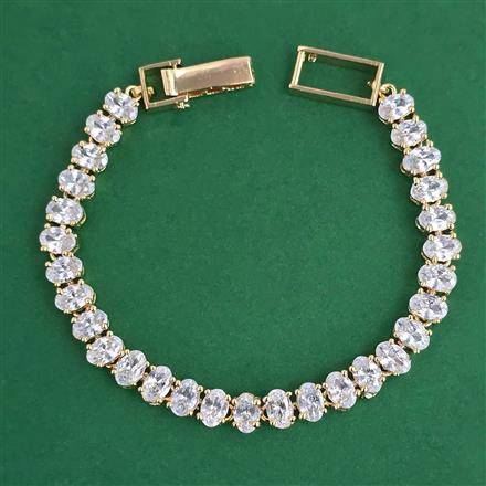 American Diamond Classic Bracelet with 2 Tone Plating