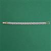 American Diamond Classic Bracelet with Rhodium Plating 2 Tone Plating