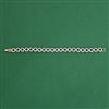 American Diamond Classic Bracelet with Rhodium Plating 2 Tone Plating