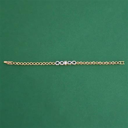 American Diamond Classic Bracelet with Rhodium Plating 2 Tone Plating