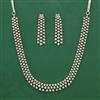 American Diamond Classic Necklace with Gold Plating