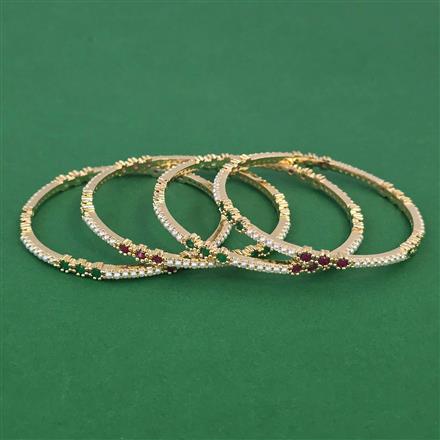 American Diamond 4 Pc with Gold Plating
