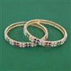 American Diamond 4 Pc Pearl Bangles with Gold Plating